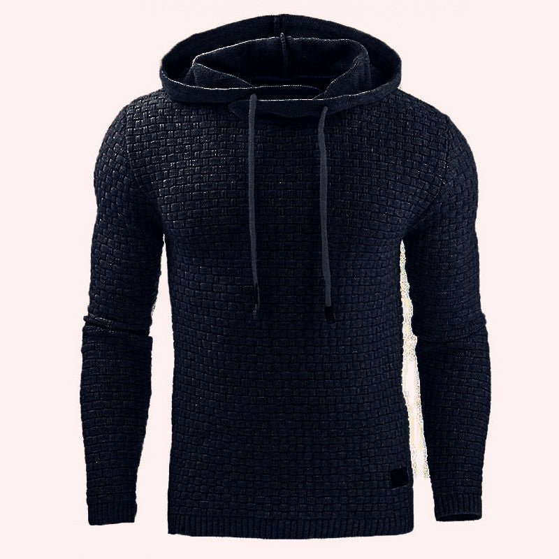 Generic 2019 Autumn Winter Mens Jacquard Hoodie Long Sleeve Warm Sweatshirt Custom Images 