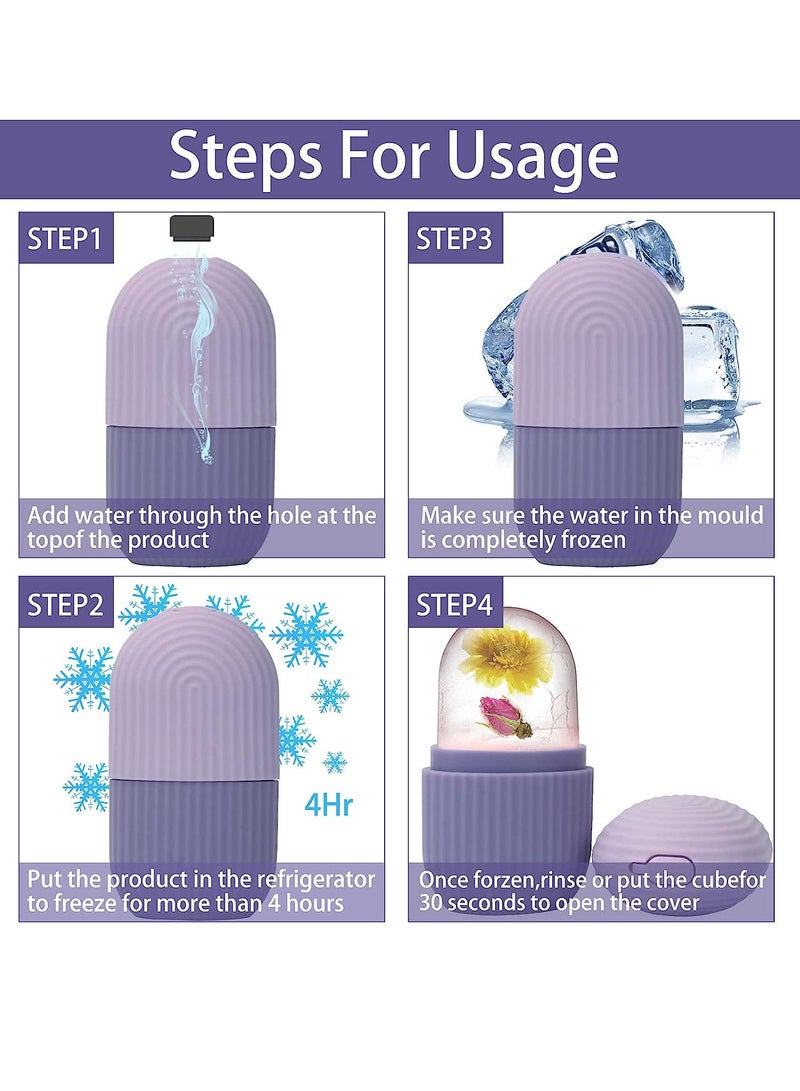 EOTM Portable Silicone Ice Mold Roller For Face And Eyes Puffiness Relief Purple - Image 4