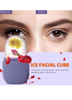 EOTM Portable Silicone Ice Mold Roller For Face And Eyes Puffiness Relief Purple  - Image 2