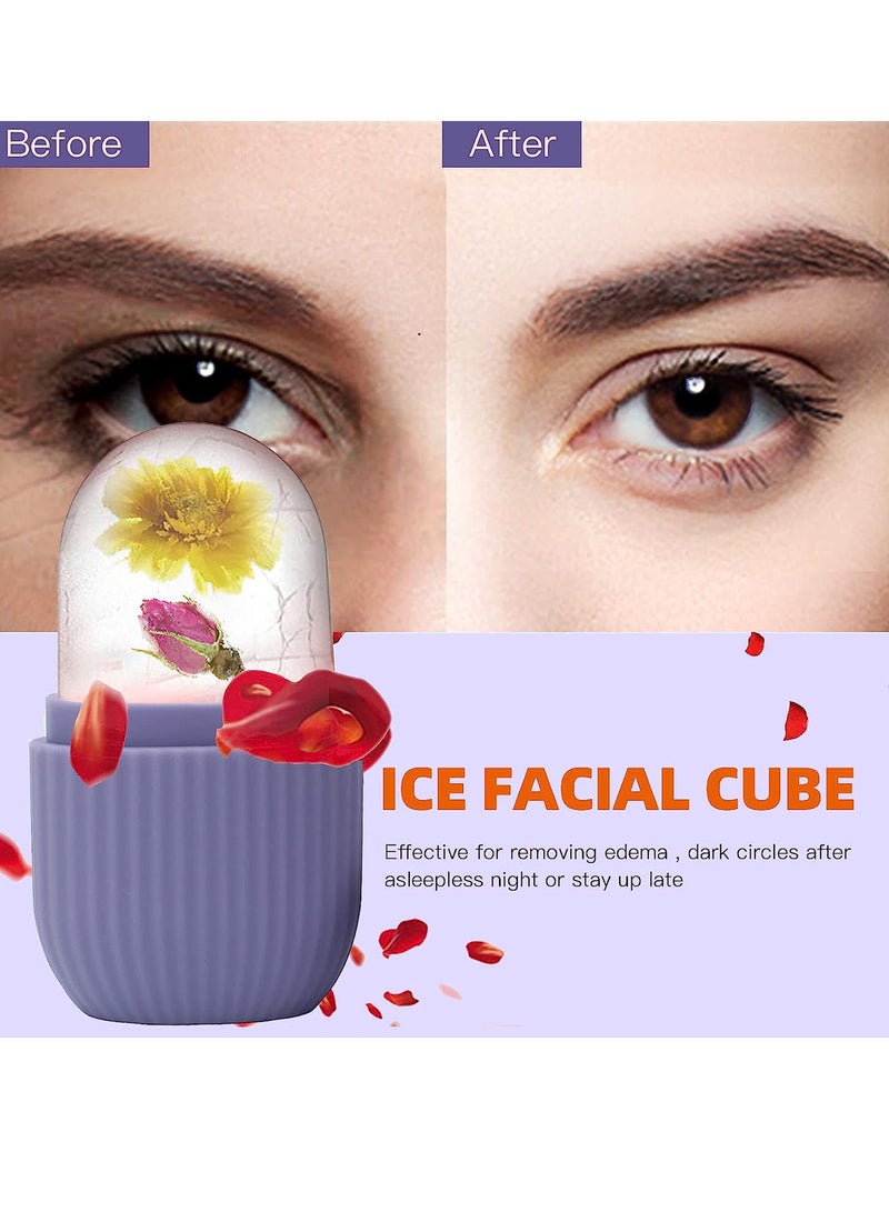 EOTM Portable Silicone Ice Mold Roller For Face And Eyes Puffiness Relief Purple - Image 2