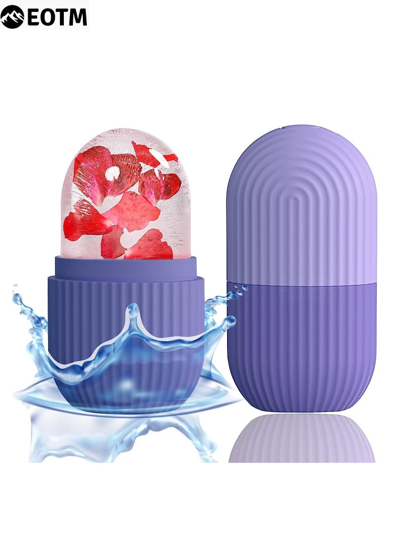 EOTM Portable Silicone Ice Mold Roller For Face And Eyes Puffiness Relief Purple - Image 1