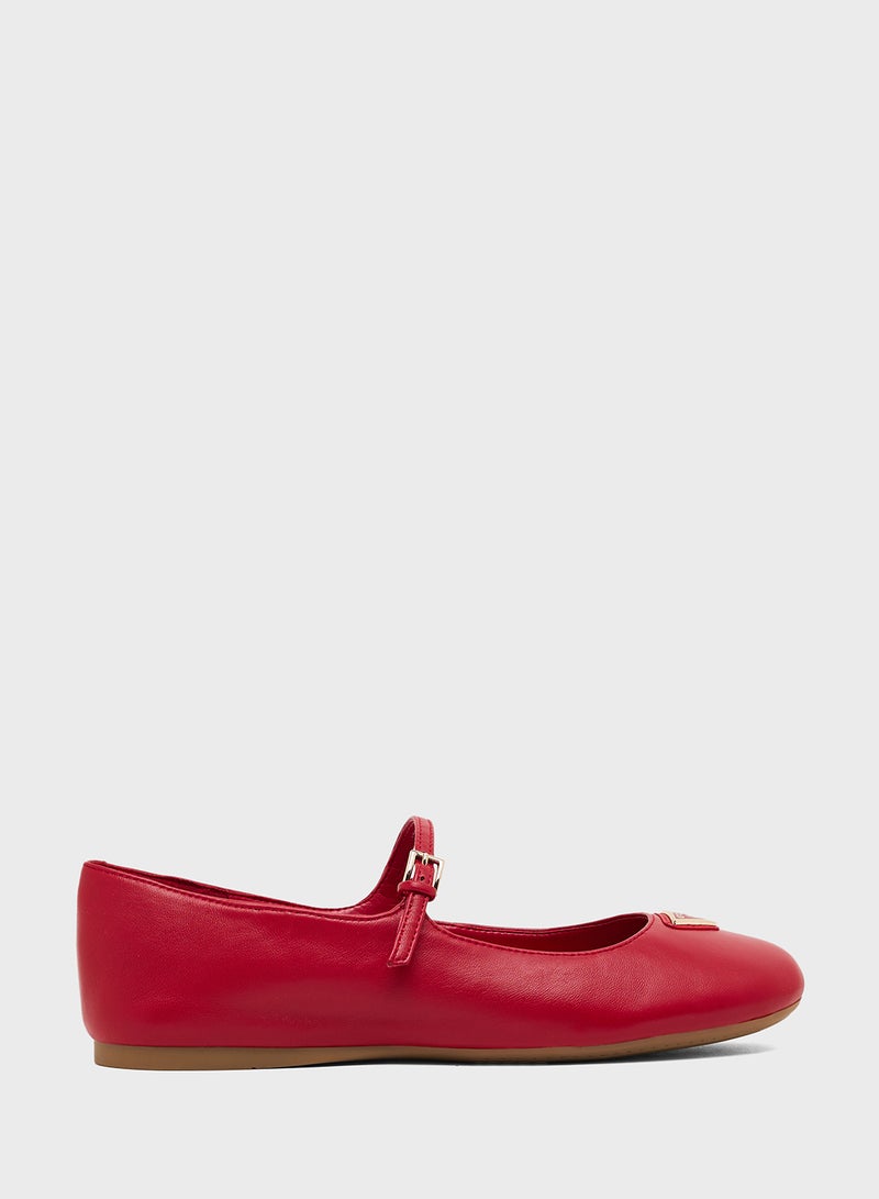 GUESS Close Toe Ankle Strap Ballerinas  - Image 1