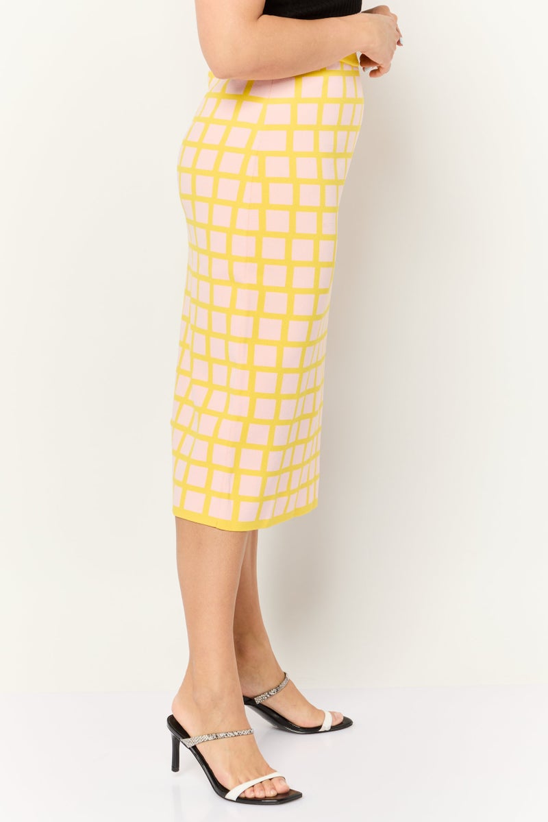 ESPRIT Women Grid Pattern Midi Skirt, Multicolor - Image 3