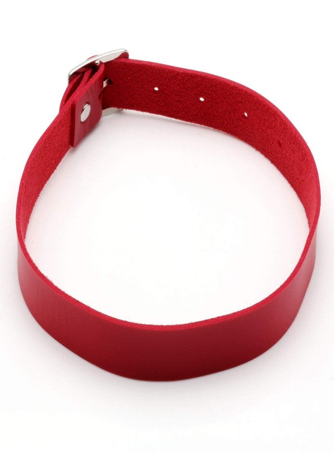 MILAKOO Womens Retro Punk Simple Style Adjustable Leather Buckle Necklace for Biker - Image 2