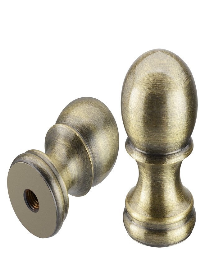 Aspen Creative 24056-07-2, Lamp Finial For Lamp Shade/Antique Brass Finish, 1-3/4" Height, Set of 2 - Image 1
