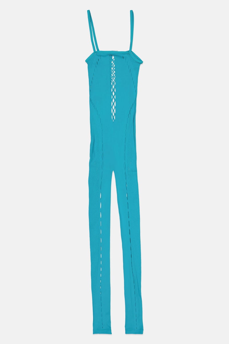 Bershka Women Eyelet Bodies, Light Blue - Image 2