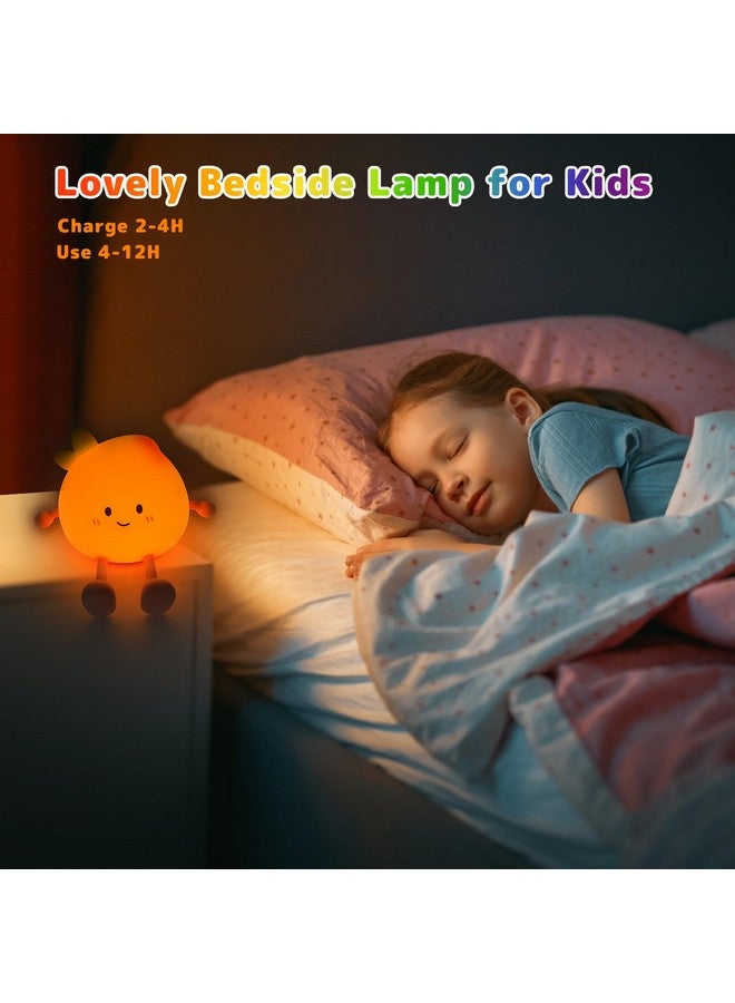 AVEKI Night Light for Kids, Cute Peach Soft Silicone Nursery Light with 7 Colors & 3 Levels Adjustable Warm Light, Rechargeable Touch Control Pat Light, Bedside Baby Night Light Gift for Kids (Multicolour) - Image 5
