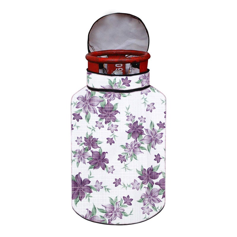 Decorly Furnishing Decorly Furnishing Printed Waterproof and Dustrproof Kitchen Gas Cylinder Cover White_02  - Image 3