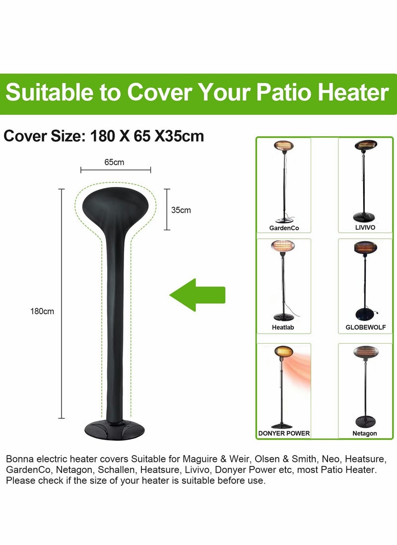 SYOSI - Electric Patio Heater Cover Waterproof, Electric Outdoor Garden Heater Covers with Zipper and Adjustable Drawstring - Image 1