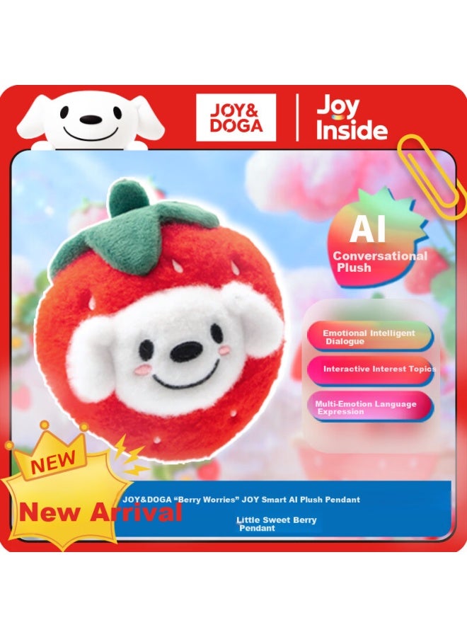 Joy&doga "berry Trouble" Joy Smart Ai Plush Keychain Little Sweet Berry Strawberry Joy Strawberry Dog - Image 1