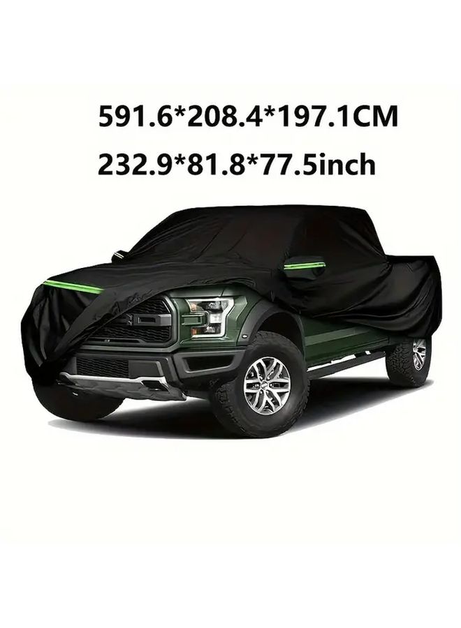 Ultra Durable Oxford Cloth Truck Cover For Dodge Ram 1500 Black All Weather Protection Windproof Buckle Zipper Door Access Dust Rain Snow Resistant Breathable Fading Resistant Exterior Car Cover Easy Installation - Image 2