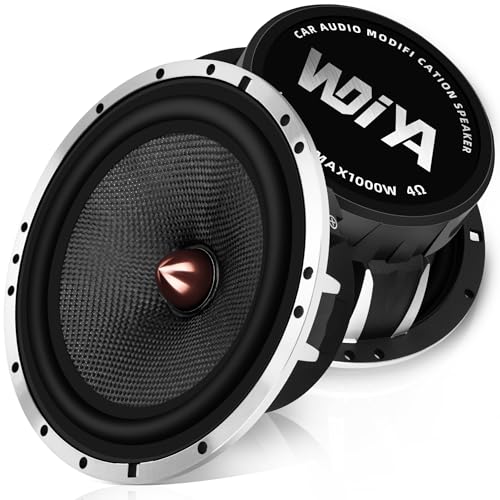 WDiYA Upgrade 6.5" Car Speakers 1000W Peak Power - High-Performance Carbon Fiber Cone Woofers, Bullet Head Design for Clear Bass & Stereo Sound, Door Audio System (2 Speakers) - Image 1