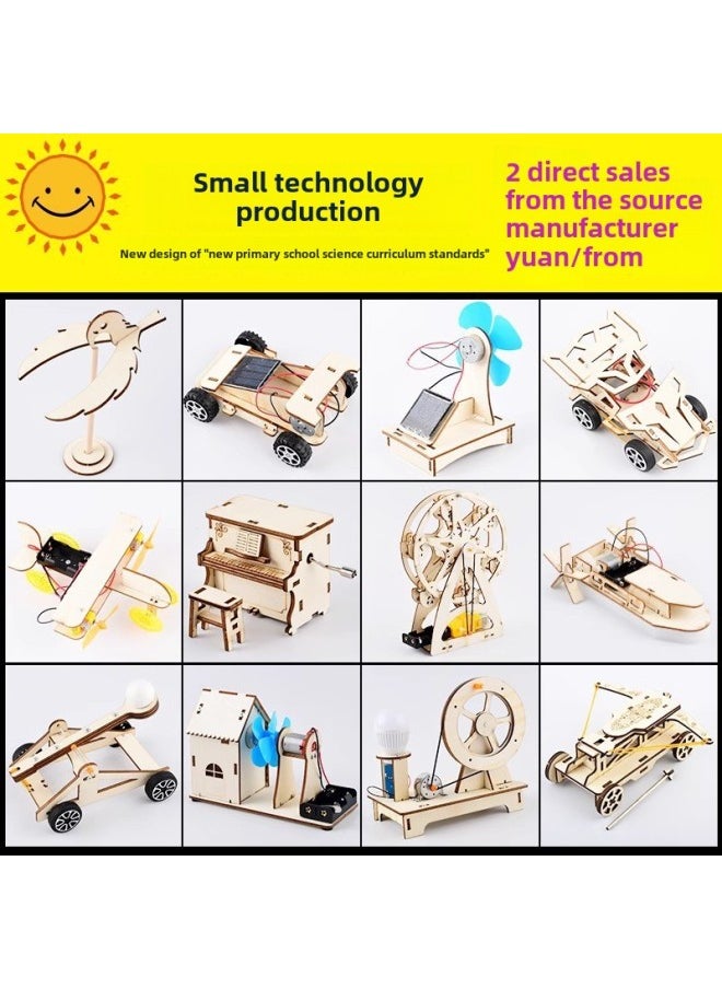 Generic - Science Small Experiment Suit Science And Technology Production Invention Diy Homemade Materials Primary School Students' Puzzle Science And Education Manual-Specifications:Thinking Development Series B 10 Sets - Image 1