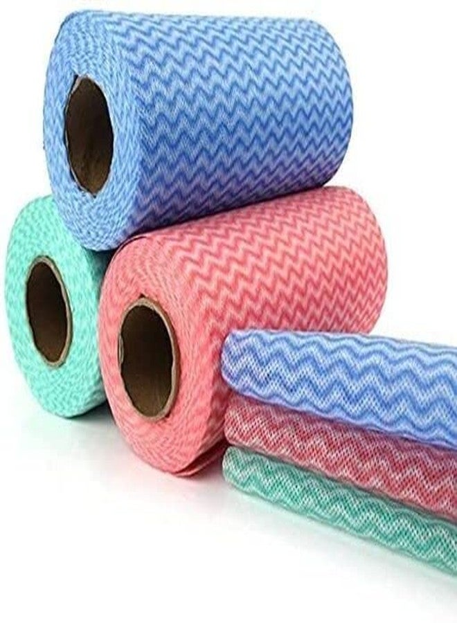 Magic Providers Pack of 1 - Large Size Non-Woven Reusable & Washable Kitchen 3Ply Wipes | Kitchen Towel | Kitchen Tissue Roll for Cleaning Kitchen Floor Surface 80 Pulls per Roll - Image 1