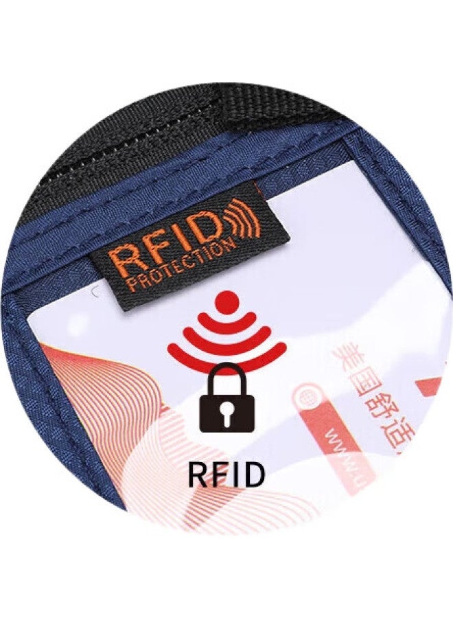 TFO Travel Document Bag, Passport Holder, Neck Strap, Multifunctional Crossbody Id Bag 9802408, Blue - Image 3