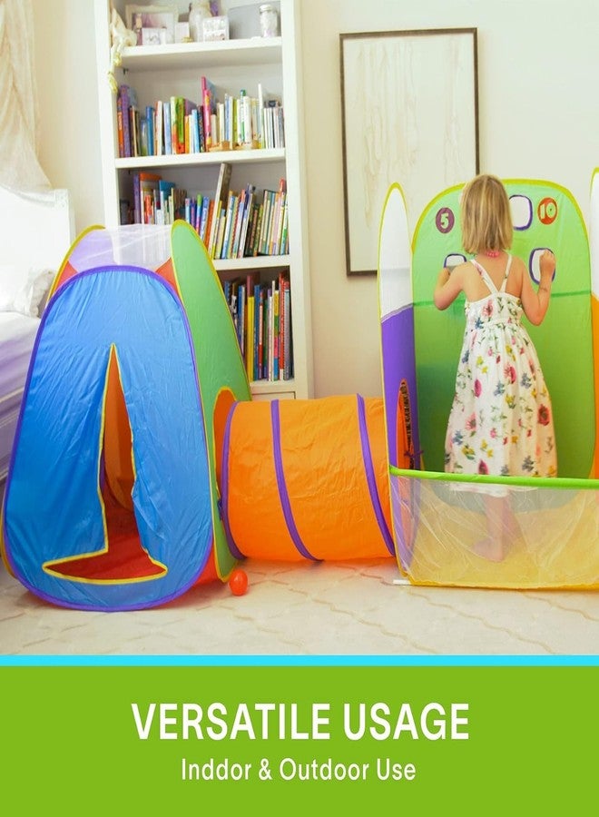 Alvantor® Kids Tent Play Tents & Tunnel 3-in-1 Pop Up Tent with Tunnel Toddler Ball Pit Indoor/Outdoor Tents Fun Toss It Game Zone Playhouse for Children (Include 4 Balls) - Image 3