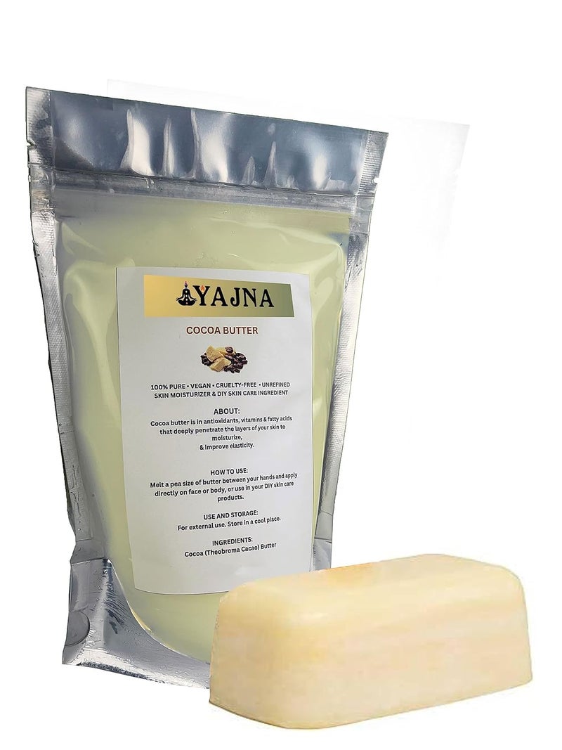 Yajna Organic Raw Cocoa Butter 100% Pure,Natural & Unrefined| Skin Moisturizer For Face, Body & Hair| 4 OZ/115 GM Ivory/White Grade A | DIY Creams, Balms, Lotions, Soaps| Softens Dry & Tough Skin - Image 4