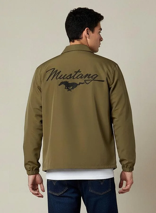 SP Characters  Men Relaxed Fit Ford Logo Embroidered Coach Jacket for Men | Best Price UAE