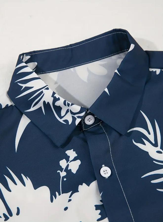 Take Two Graphic Print Button Up Shirt and Pants Co-Ords - Image 3