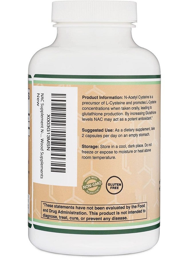 NAC Supplement N-Acetyl Cysteine (1,000mg Per Serving 500mg Per Cap, 210 Capsules) (Third Party Tested) with Odor Masking Technology to Boost Glutathione Levels by Double Wood
