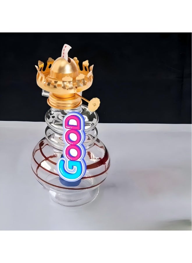 Premium Heat Resistant Glass Oil Lamp， Medical Grade High Borosilicate Material for Long lasting Use