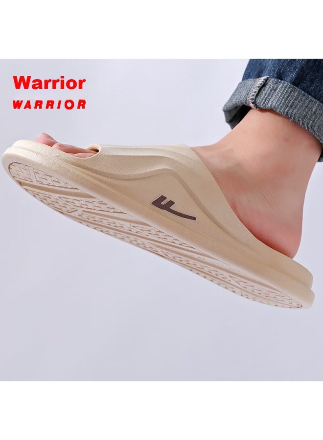 Pull Back Warrior Sports نعال للرجال، صندل حمام داخلي خارجي ماص للصدمات مقاوم للانزلاق بسماكة Hl3967 اللون الكاكي المقاس 42-43 - Image 5