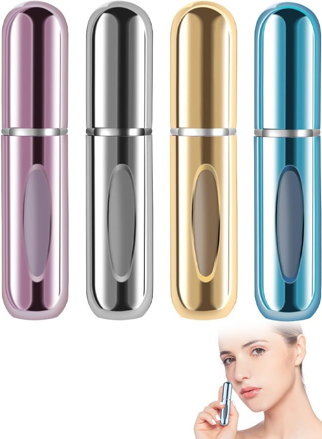 Portable Mini Refillable Atomizer Perfume Bottle, 5ml Refillable Atomizer Perfume Spray, Scent Pump Case for Traveling and Outgoing (4 Pack) - Image 1
