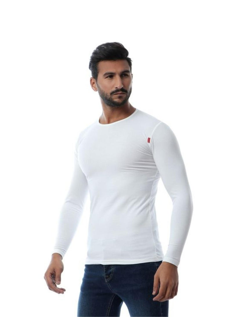 كوتونيل قطونيل اندرشيرت بكم رقبة دائرية قطن استريتش رجالي - Image 2