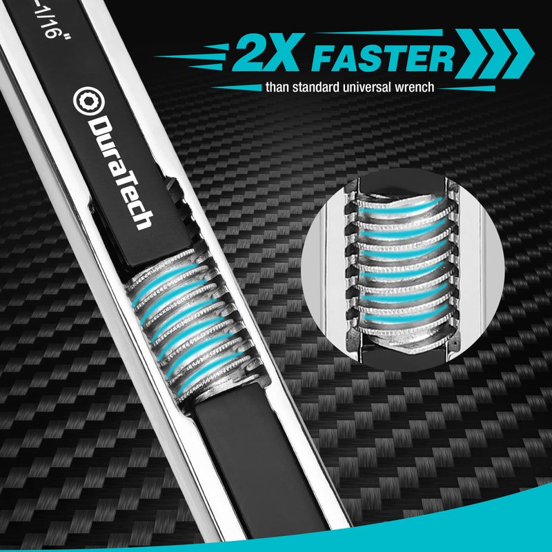 DURATECH Universal Wrench Set, Adjustable Wrench Set, SAE & Metric, 8-inch&10-inch, 44 sizes in 2 Piece, Drop Forged, ANSI standard - Image 4
