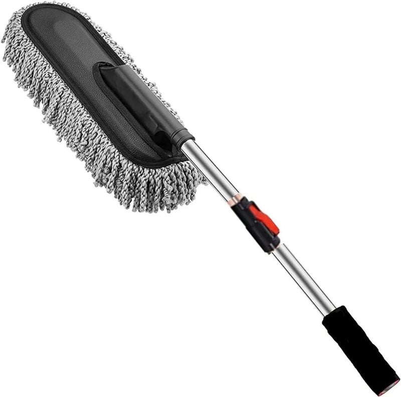 Fuelbyte Super Soft Microfiber Car Duster with Handle Car Cleaning Brush for Wet & Dry Car Washing Kit, Car Dust Cleaner Brush Car Accessories Exterior and Interior Car Cleaning Kit (Car Duster) - Image 1