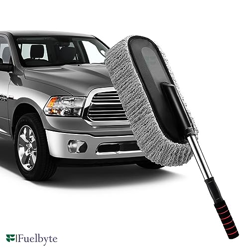 Fuelbyte Super Soft Microfiber Car Duster with Handle Car Cleaning Brush for Wet & Dry Car Washing Kit, Car Dust Cleaner Brush Car Accessories Exterior and Interior Car Cleaning Kit (Car Duster) - Image 2