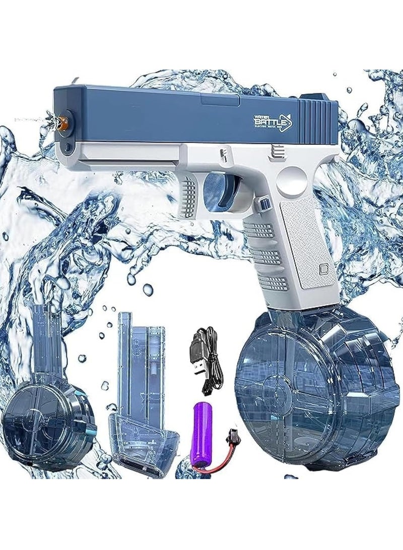 مسدس مياه كهربائي، مسدسات مياه شفط تلقائية للبالغين والأطفال، مسدسات رش بمدى 39 قدمًا، مسدس رش يعمل بالبطارية، قاذف مياه أوتوماتيكي، ألعاب حفلات الشاطئ في الهواء الطلق للأطفال (500 مل) - Image 1