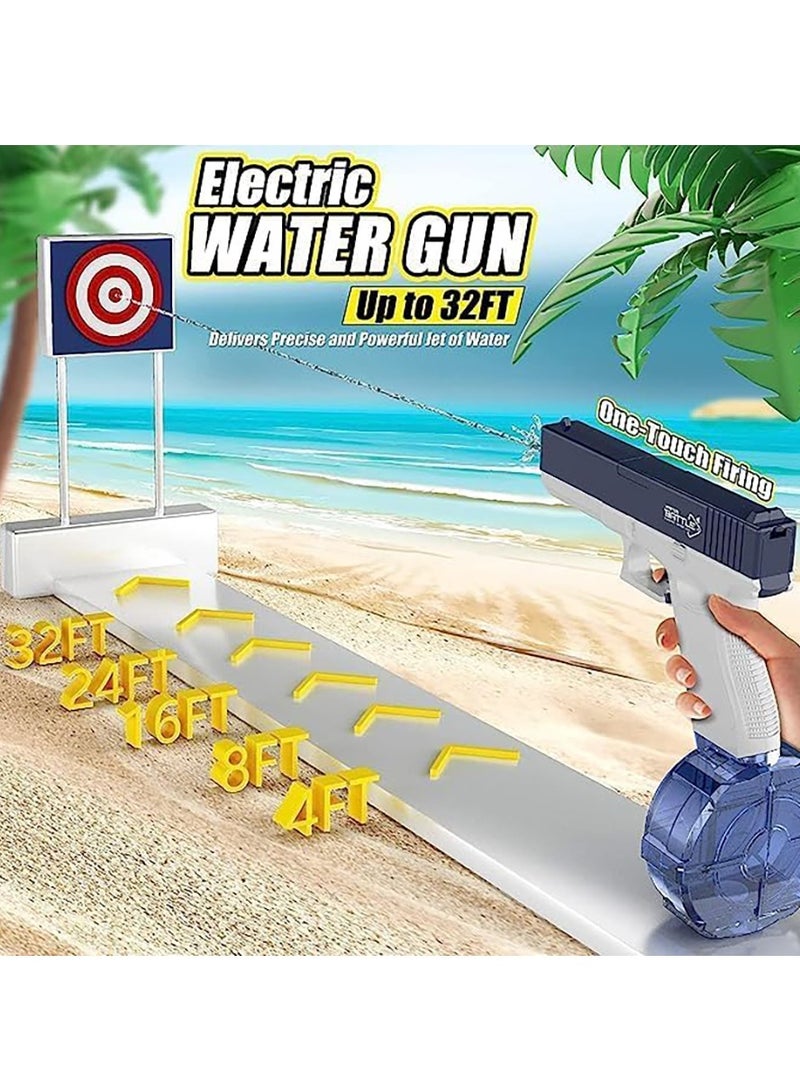 مسدس مياه كهربائي، مسدسات مياه شفط تلقائية للبالغين والأطفال، مسدسات رش بمدى 39 قدمًا، مسدس رش يعمل بالبطارية، قاذف مياه أوتوماتيكي، ألعاب حفلات الشاطئ في الهواء الطلق للأطفال (500 مل) - Image 3