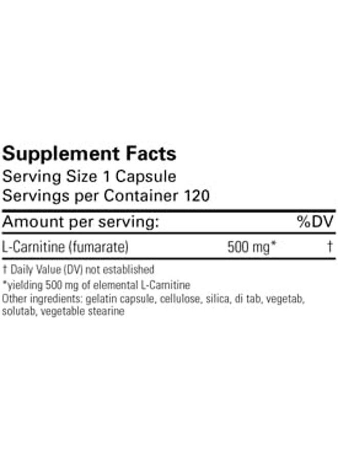Karuna L-Carnitine 500 mg 120 caps - Image 2