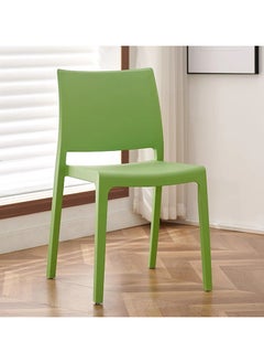 LANNY Jeffcoco Furniture Modern Mid Century Premium Plastic Chair, Curved Back Dining Chairs For Kitchen Garden Lounge Meeting Room,1 piece Green  - Image 4