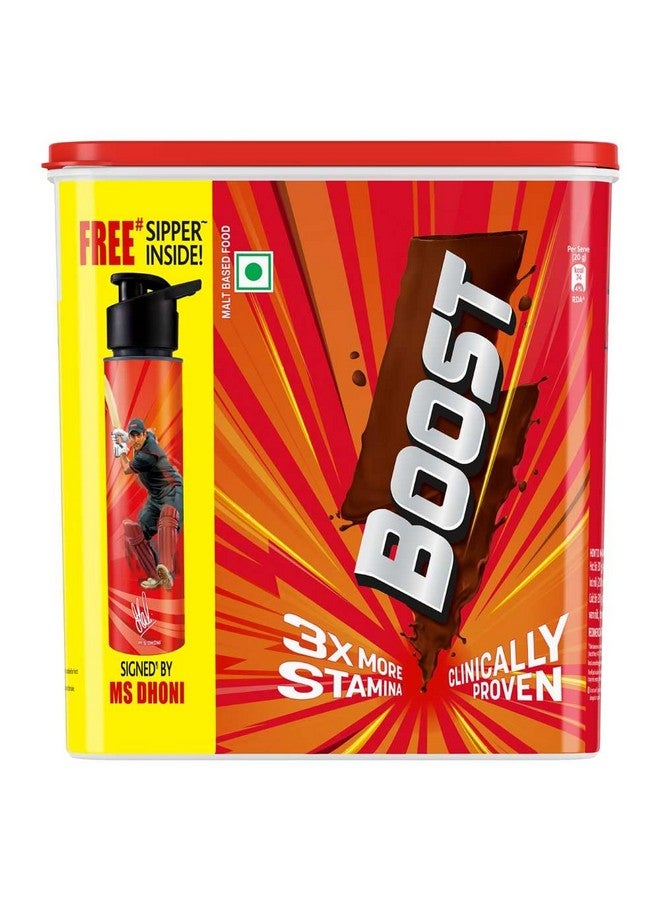 Boost BOOST Nutrition Drink Powder Container 1 Kg (500 G X 2) With Free Sipper Signed By Ms Dhoni  - Image 1