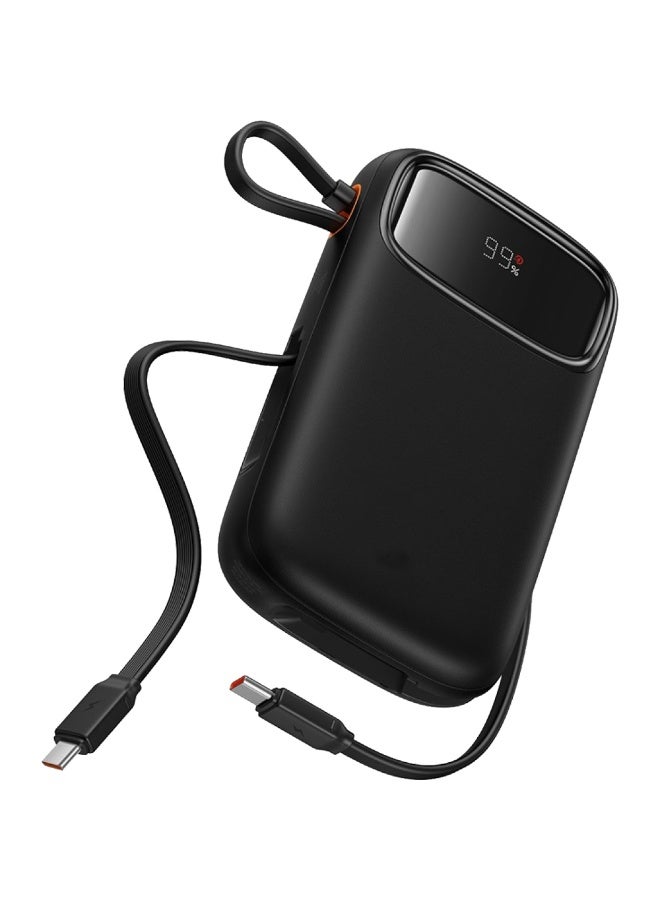 بيسوس باور بانك EnerFill FC31 بسعة 10000 مللي أمبير و45 واط للشحن السريع مع كابلين USB-C مدمجين وشاشة رقمية - Image 1