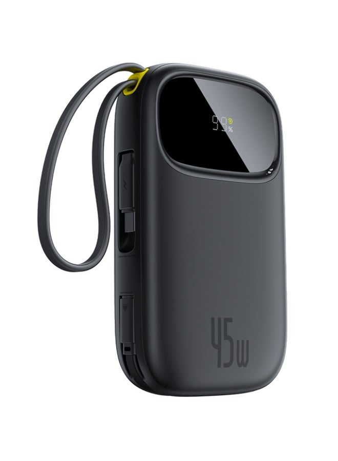 بيسوس باور بانك EnerFill FC31 بسعة 10000 مللي أمبير و45 واط للشحن السريع مع كابلين USB-C مدمجين وشاشة رقمية - Image 2