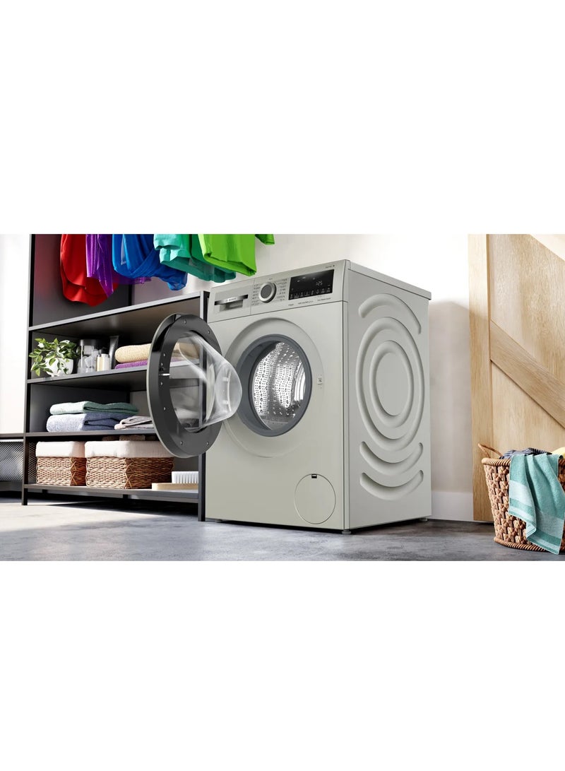 BOSCH Series 4 Washing Machine 1400 rpm, Frontloading, inox - 9 kg 2300 W WGA1440XEG Silver - Image 4