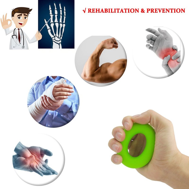 Pnrskter Hand Grip Strengthener, Finger Exerciser, Grip Strength Trainer (6 PCS),New Material,Forearm Grip Workout, Finger Stretcher, Relieve Wrist Pain, Carpal Tunnel (Large) - Image 5