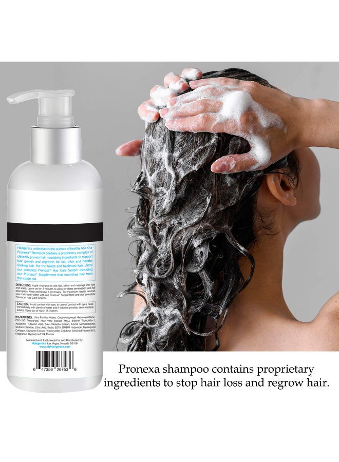 برونيكسا شامبو برونكسا كلينيكال سترينث لعلاج تساقط الشعر ونمو الشعر وإعادة نموه مع البيوتين والكولاجين وحاصرات ديهدروتستوستيرون للشعر الخفيف، 8 أونصة سائلة. - Image 2
