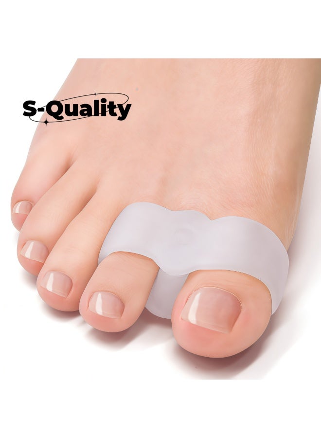 جودة زوج من مقومات انحراف إبهام القدم (Hallux Valgus)، أداة استقامة إصبع القدم الكبير مع فاصل أصابع، طقم عناية بالقدم للاستخدام النهاري والليلي - Image 1