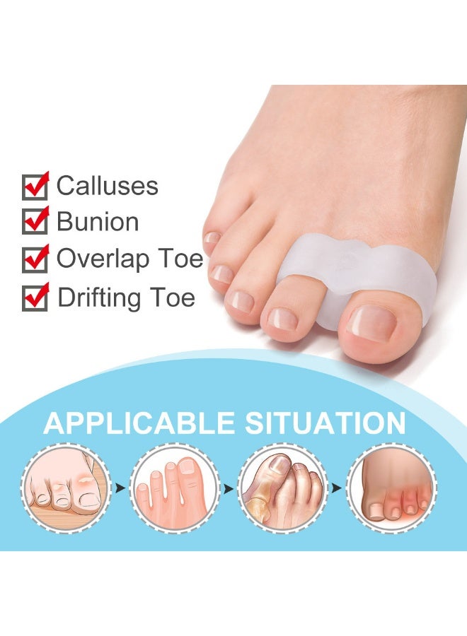 جودة زوج من مقومات انحراف إبهام القدم (Hallux Valgus)، أداة استقامة إصبع القدم الكبير مع فاصل أصابع، طقم عناية بالقدم للاستخدام النهاري والليلي - Image 4