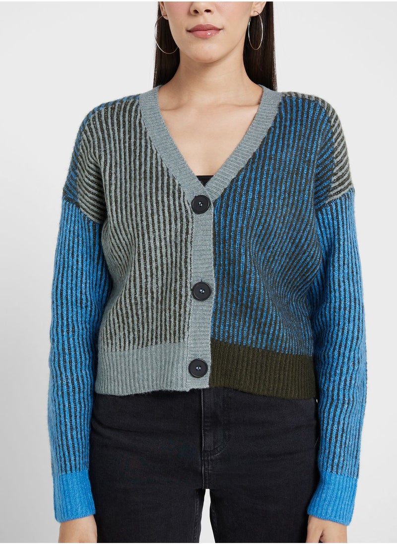 NOISY MAY Colourblock Knitted Cardigan  - Image 4