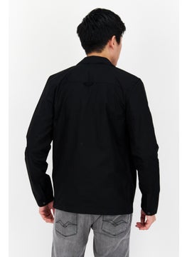 Lyle & Scott Men Brand Logo Jacket Shirt, Black  - Image 4