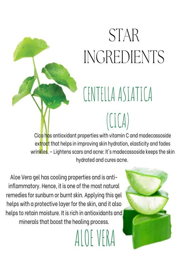 EcoBerry Centella Asiatica(CICA) Soothing Gel Cream with Centella Asiatica | Organic Moisturizer for Acne-Prone & Sensitive Skin | Non-Comedogenic & Chemical Free | Vegan & Cruelty-Free | 50g - Image 4