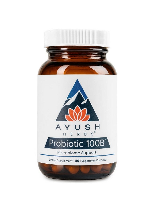 Ayush Herbs بروبيوتيك 100B مكمل عشبي طبيعي يومي 60 كبسولة - Image 1