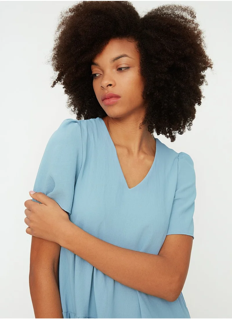 trendyol V-Neck Tiered Dress