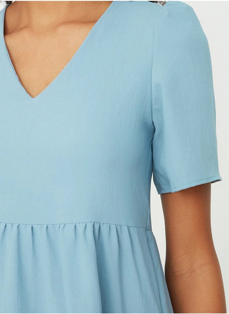 trendyol V-Neck Tiered Dress
