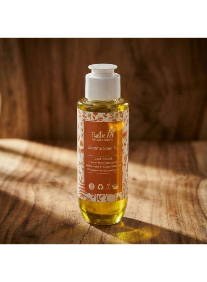 Rustic Art Sesame Seed Oil | Organic & Coldpressed | For skin and hair | For Men & Women |100 ml - Image 3